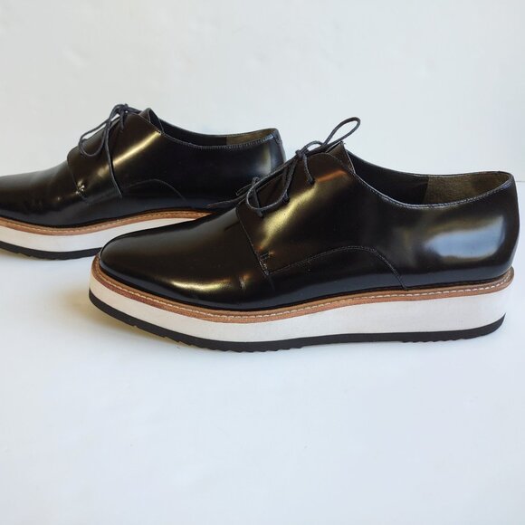 Vince Black Platform Loafers- women’s 8 1/2- fit like 9 - 9 1/2 - Picture 7 of 11